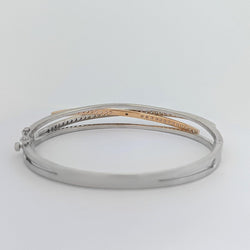 Bracelet jonc en or blanc et diamants - Castafiore
