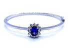 Bracelet Jonc en or blanc et tanzanite - Castafiore