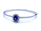 Bracelet Jonc en or blanc et tanzanite - Castafiore