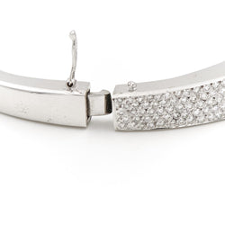 Bracelet Jonc en or blanc pavé iamant - Castafiore