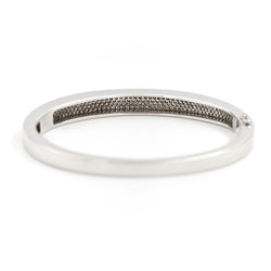 Bracelet Jonc en or blanc pavé iamant - Castafiore