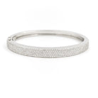 Bracelet Jonc en or blanc pavé iamant - Castafiore