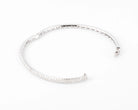 Bracelet jonc en or gris serti de 3 lignes de diamant - Castafiore