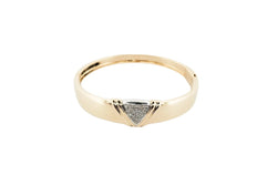 Bracelet Jonc en or jaune et diamants - Castafiore