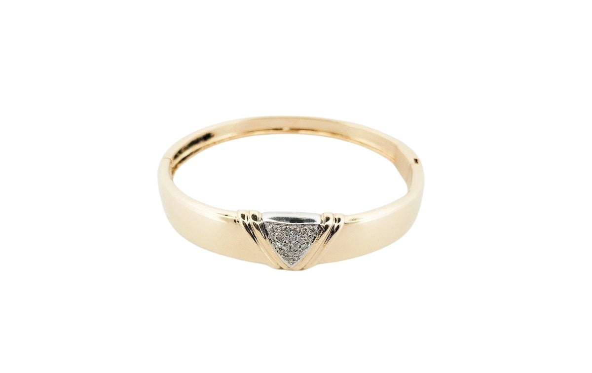 Bracelet Jonc en or jaune et diamants - Castafiore