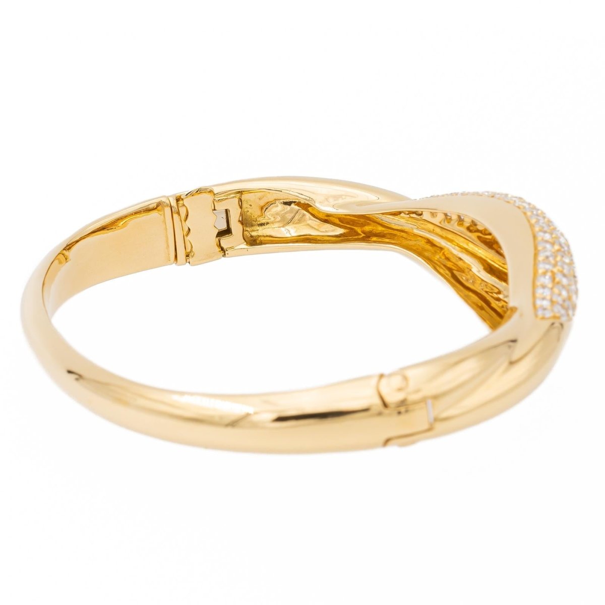 Bracelet Jonc en or jaune et diamants - Castafiore
