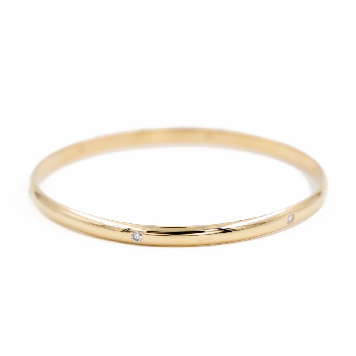 Bracelet Jonc en or jaune et en diamants - Castafiore