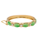 Bracelet Jonc en or jaune jade et diamants - Castafiore