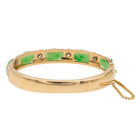 Bracelet Jonc en or jaune jade et diamants - Castafiore