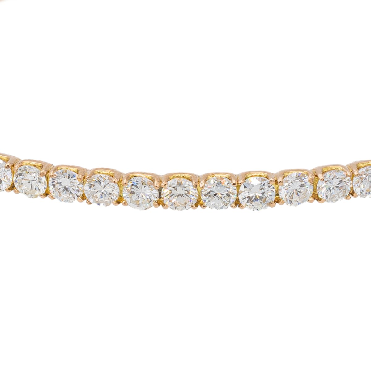 Bracelet Jonc en or rose et diamants - Castafiore