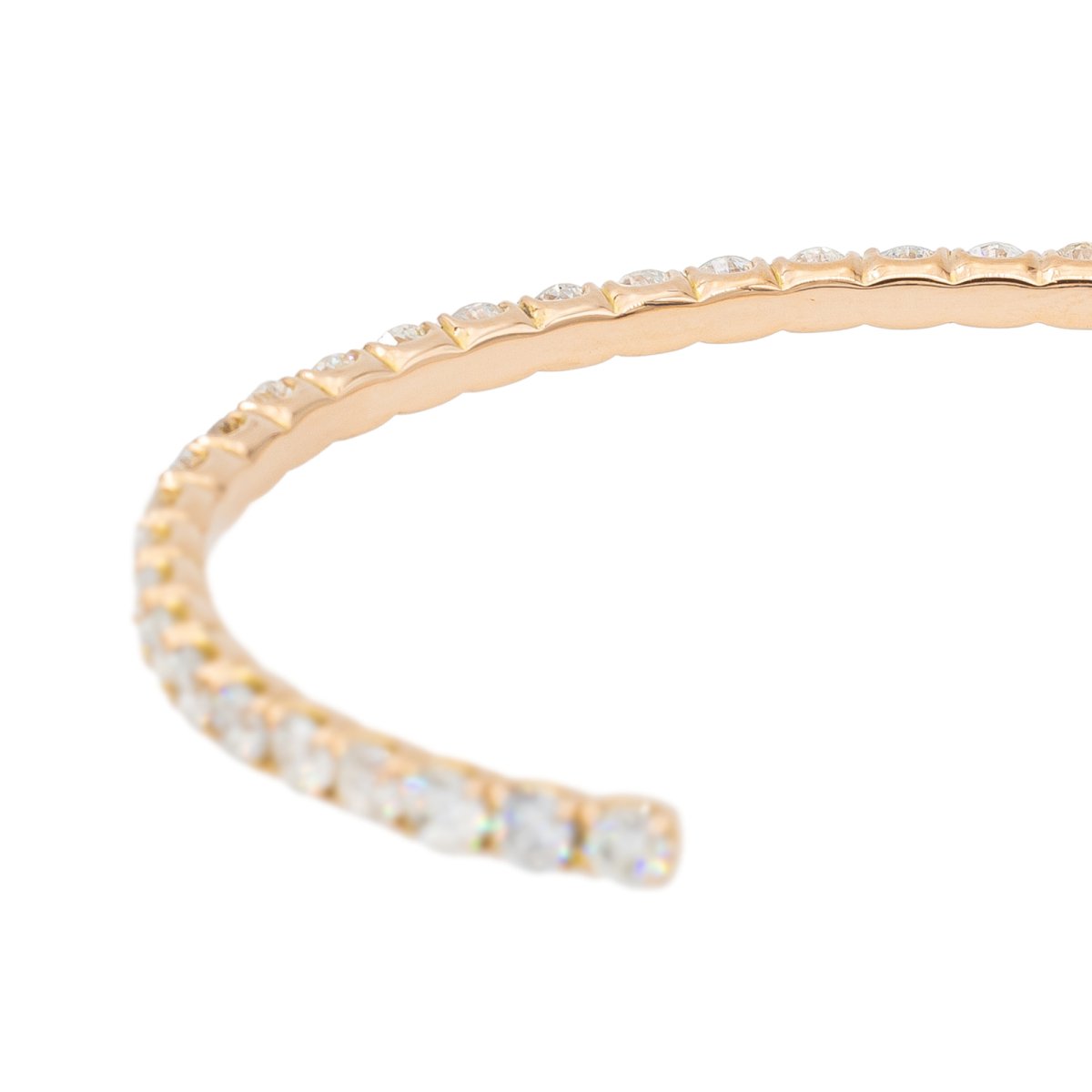Bracelet Jonc en or rose et diamants - Castafiore
