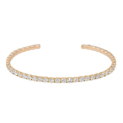Bracelet Jonc en or rose et diamants - Castafiore
