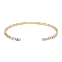 Bracelet Jonc en or rose et diamants - Castafiore