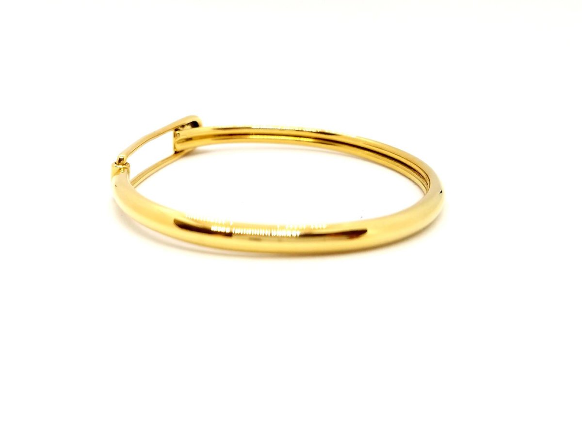 Bracelet Jonc épingle en or jaune et diamant - Castafiore