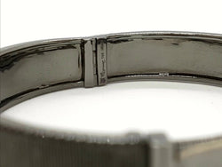 Bracelet Jonc ETERNAMÉ "Lunaria", en or noir et spinelle - Castafiore