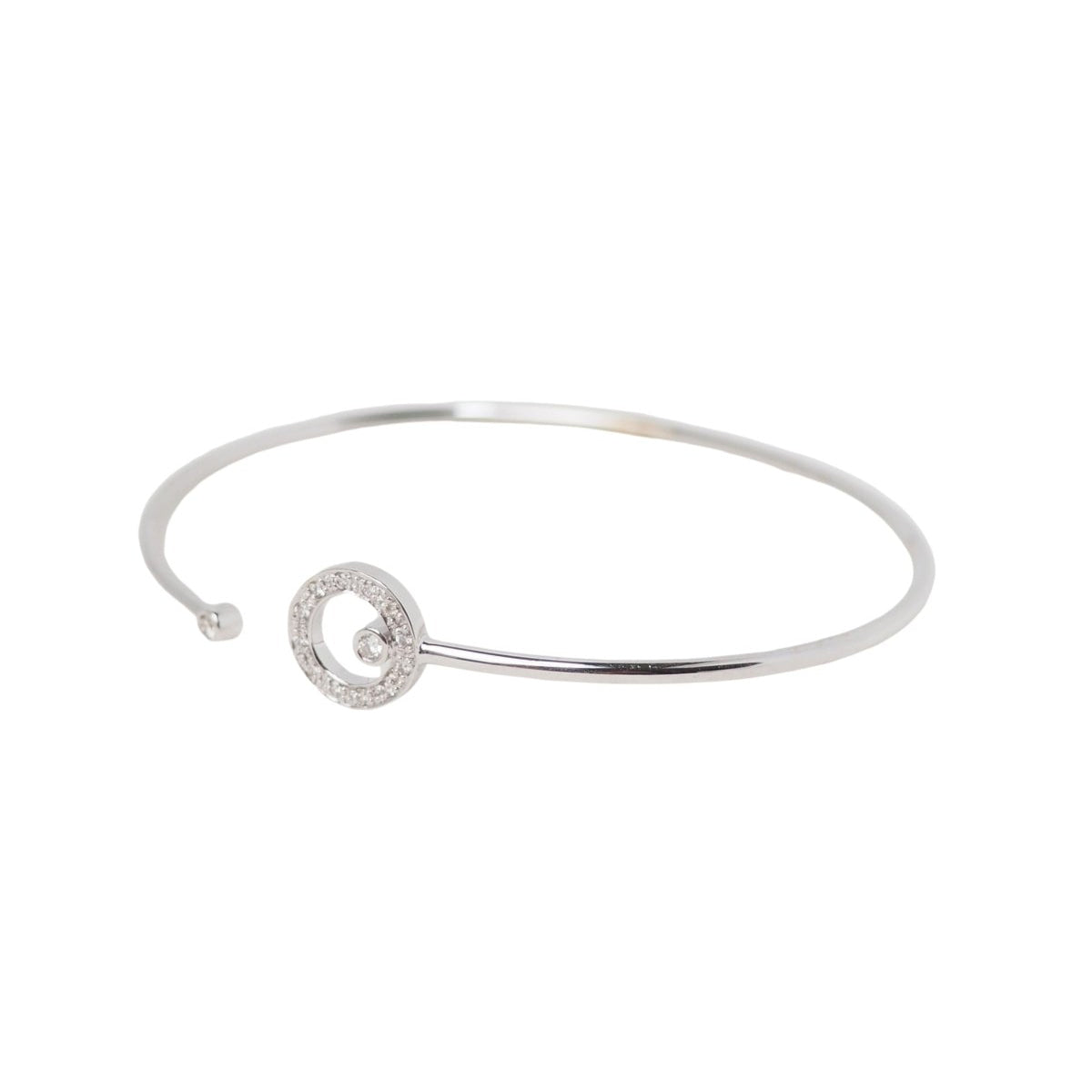 Bracelet Jonc flexible en or blanc et diamants - Castafiore