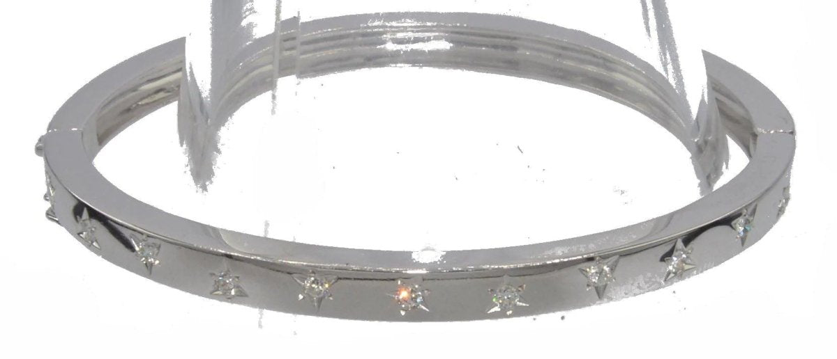 Bracelet jonc or blanc forme ruban - Castafiore
