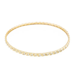 Bracelet Jonc Or jaune Diamant - Castafiore