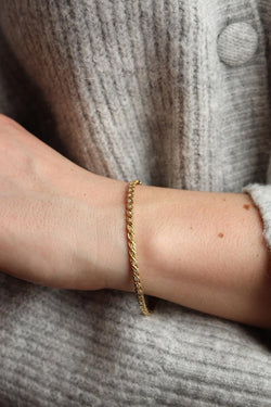 Bracelet Jonc Or jaune Diamant - Castafiore