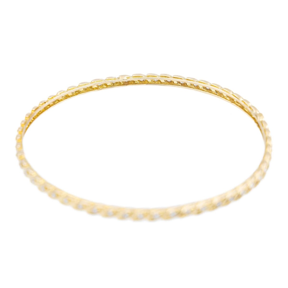 Bracelet Jonc Or jaune Diamant - Castafiore