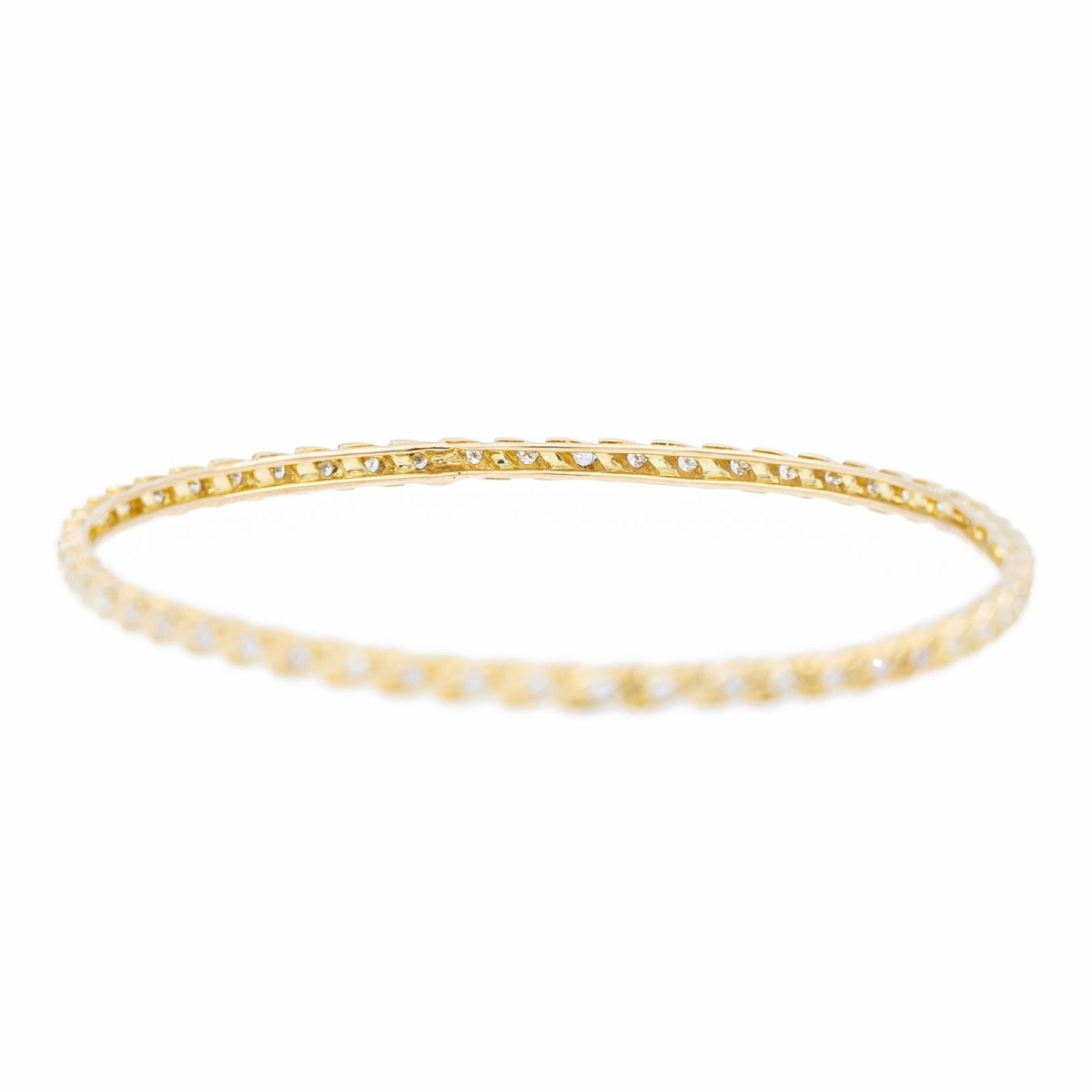 Bracelet Jonc Or jaune Diamant - Castafiore