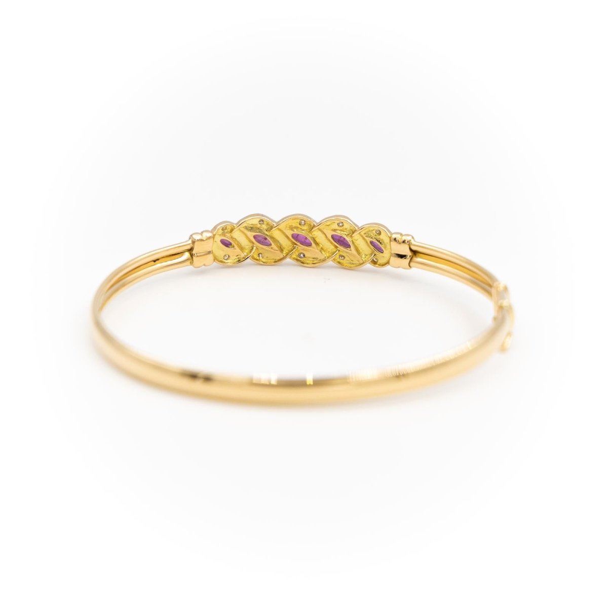 Bracelet Jonc Or jaune Rubis - Castafiore
