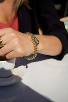 Bracelet Jonc Or jaune Saphir - Castafiore