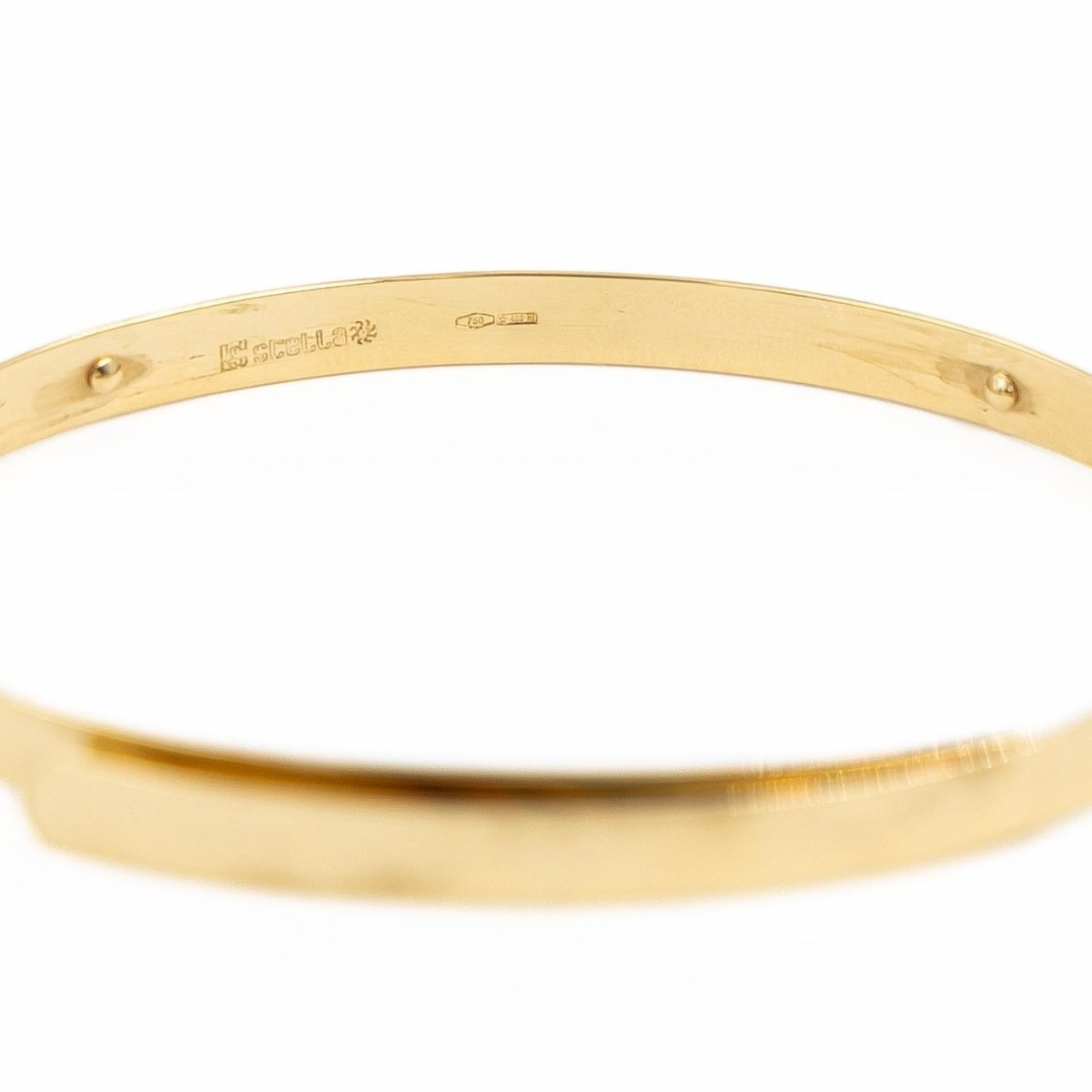 Bracelet Jonc ouvert en ors jaune et blanc - Castafiore