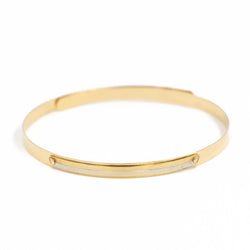 Bracelet Jonc ouvert en ors jaune et blanc - Castafiore