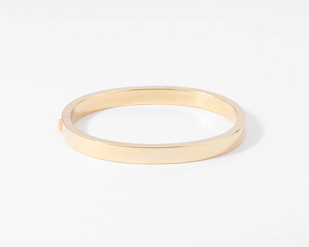 Bracelet jonc ouvrant or jaune et diamant - Castafiore