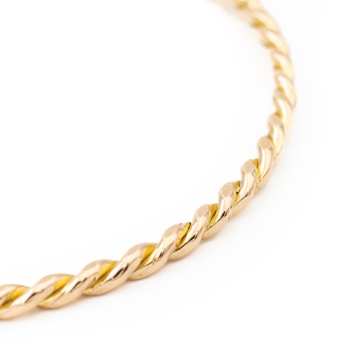 Bracelet Jonc torsadé en or jaune - Castafiore