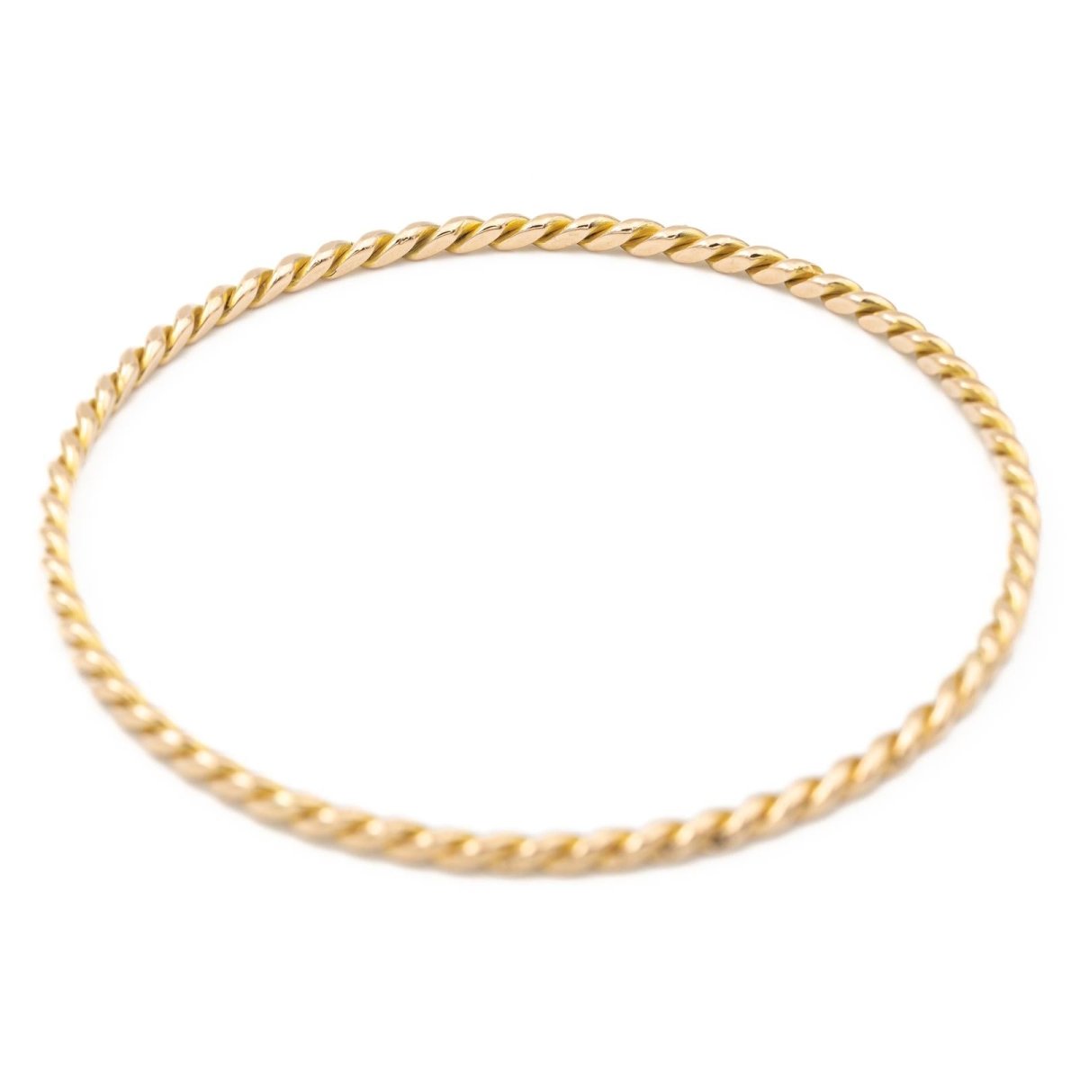 Bracelet Jonc torsadé en or jaune - Castafiore