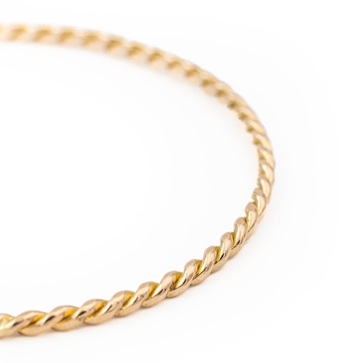 Bracelet Jonc torsadé en or jaune - Castafiore
