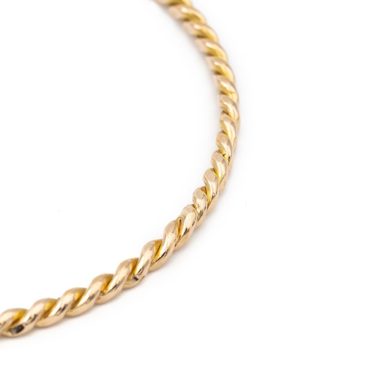 Bracelet Jonc torsadé en or jaune - Castafiore