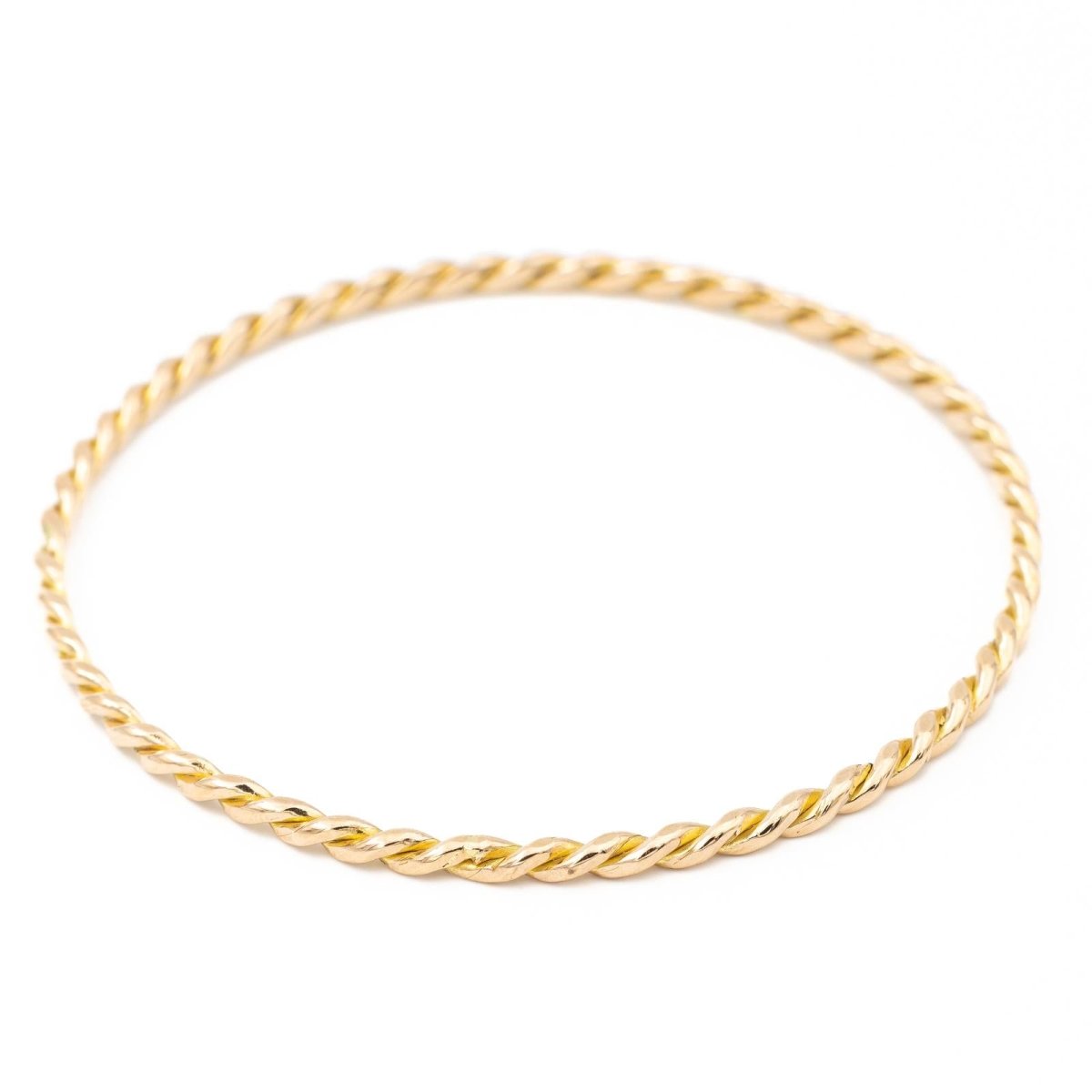 Bracelet Jonc torsadé en or jaune - Castafiore
