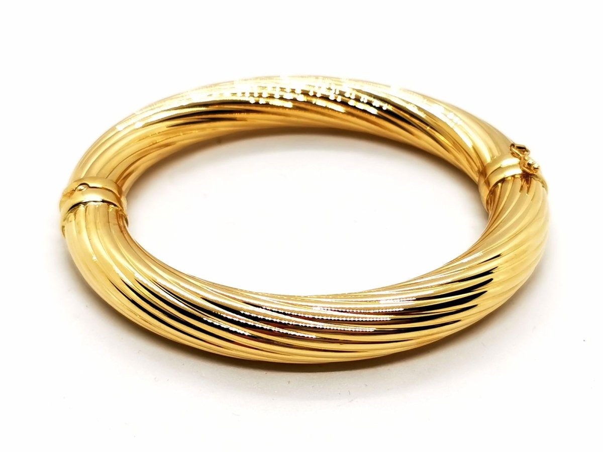 Bracelet Jonc torsadé en or jaune - Castafiore