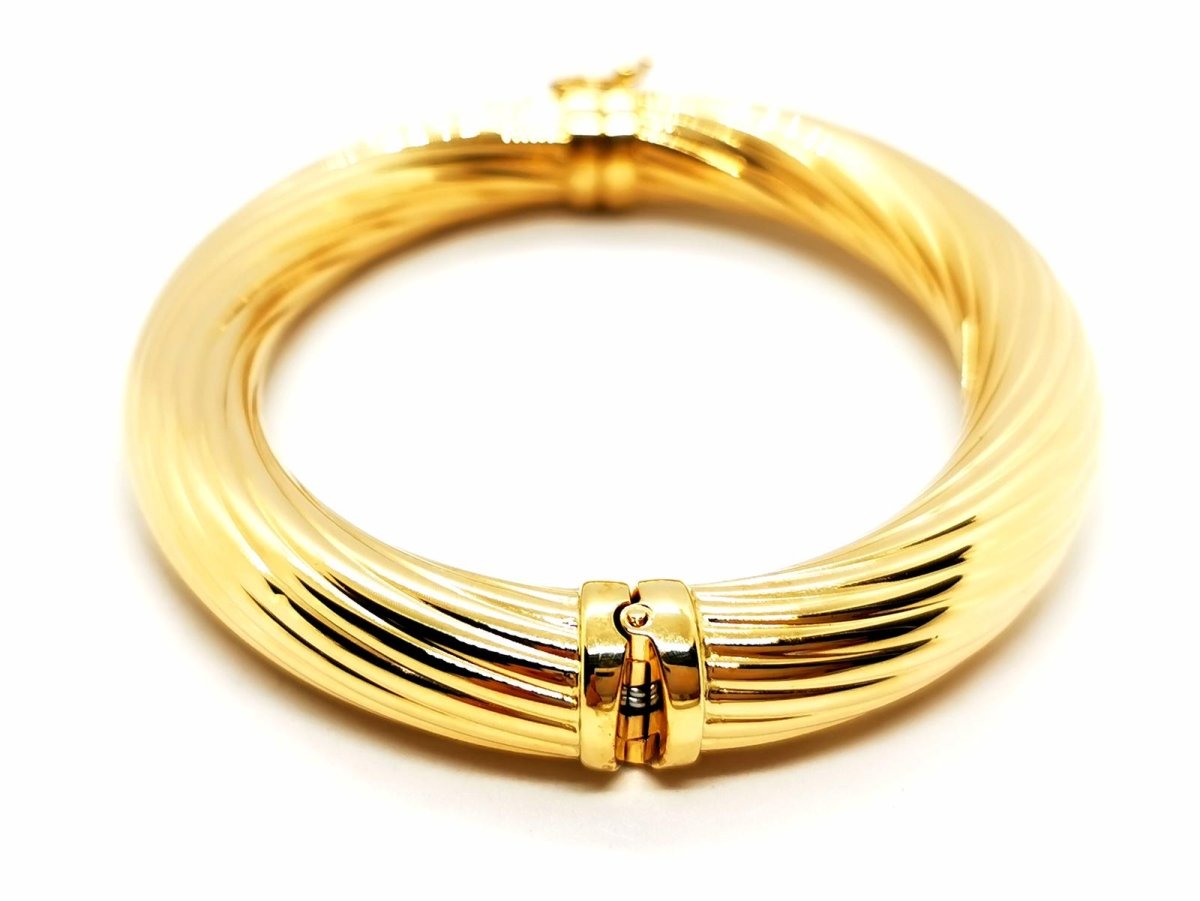 Bracelet Jonc torsadé en or jaune - Castafiore