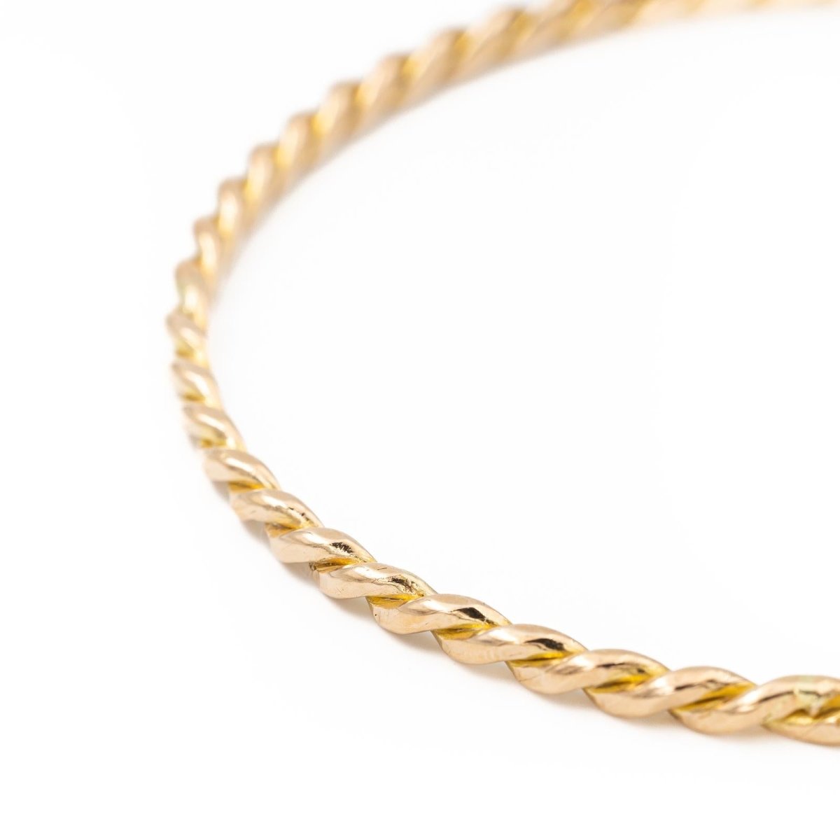 Bracelet Jonc torsadé en or jaune - Castafiore