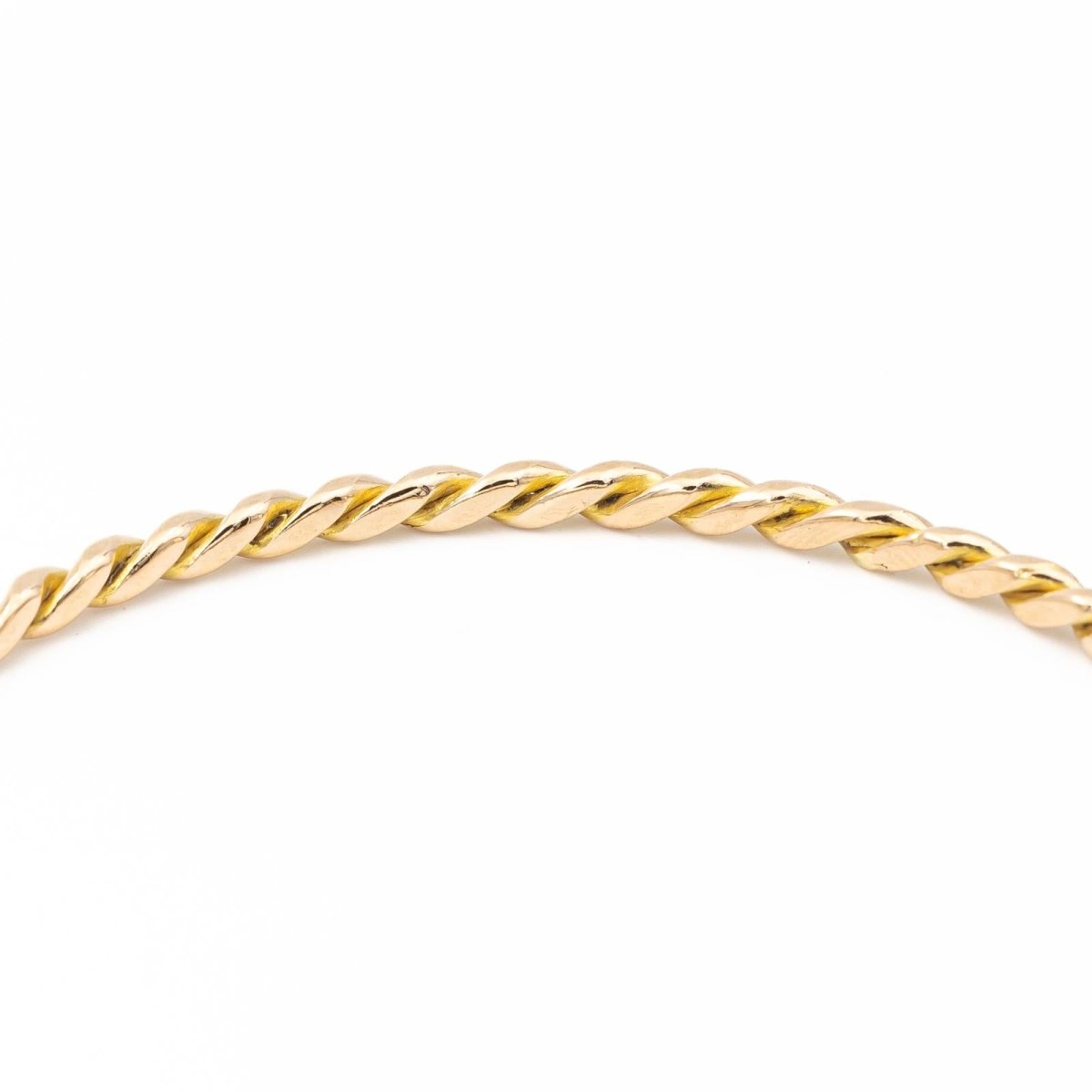 Bracelet Jonc torsadé en or jaune - Castafiore