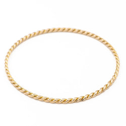 Bracelet Jonc torsadé en or jaune - Castafiore