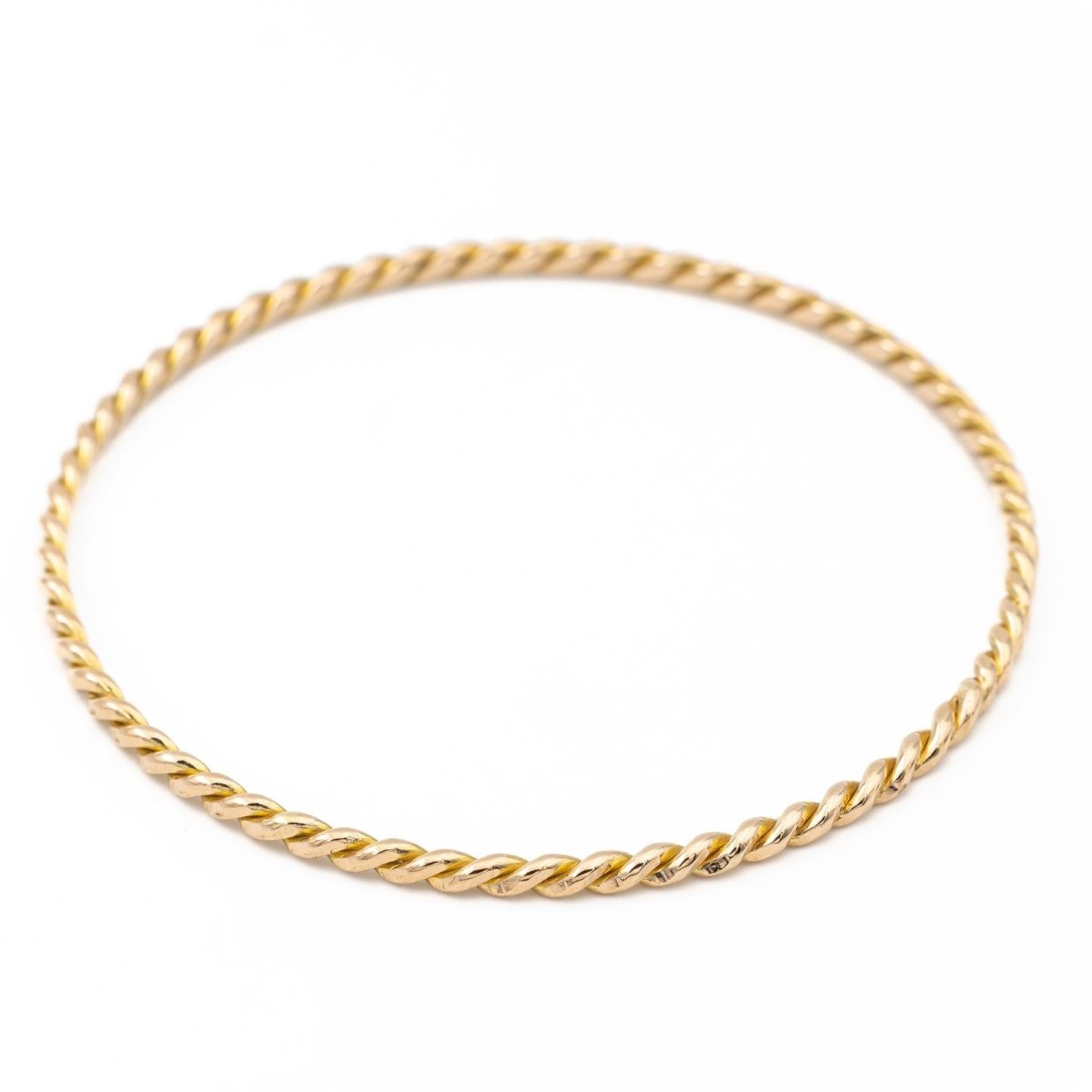 Bracelet Jonc torsadé en or jaune - Castafiore