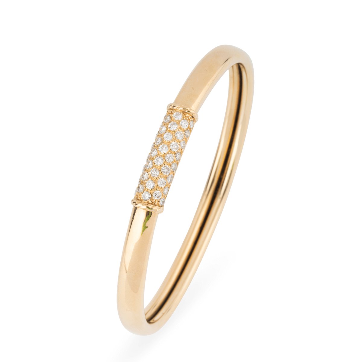 Bracelet Jonc VAN CLEEF & AREPLS en or jaune et diamants - Castafiore