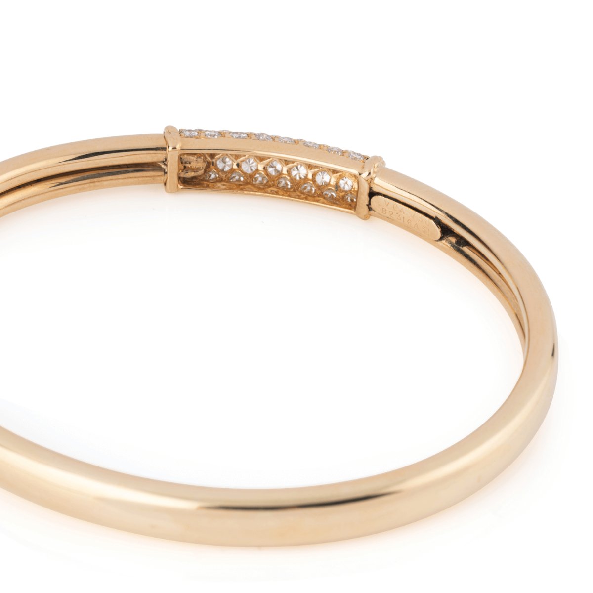 Bracelet Jonc VAN CLEEF & AREPLS en or jaune et diamants - Castafiore