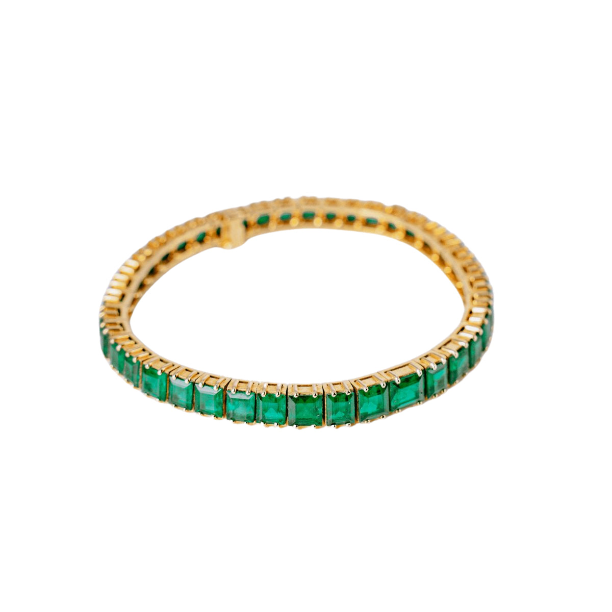 Bracelet Ligne d'émeraudes BOUCHERON en or jaune - Castafiore