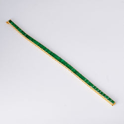 Bracelet Ligne d'émeraudes BOUCHERON en or jaune - Castafiore