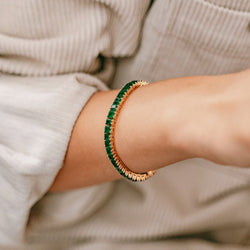 Bracelet Ligne d'émeraudes BOUCHERON en or jaune - Castafiore