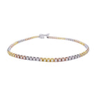 Bracelet ligne diamants, 3 ors - Castafiore