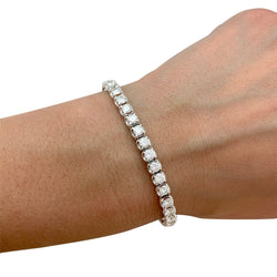 Bracelet ligne diamants en or blanc - Castafiore