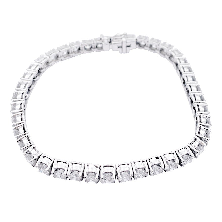 Bracelet Ligne diamants en or blanc - Castafiore