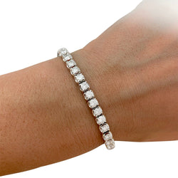 Bracelet ligne diamants en or blanc - Castafiore